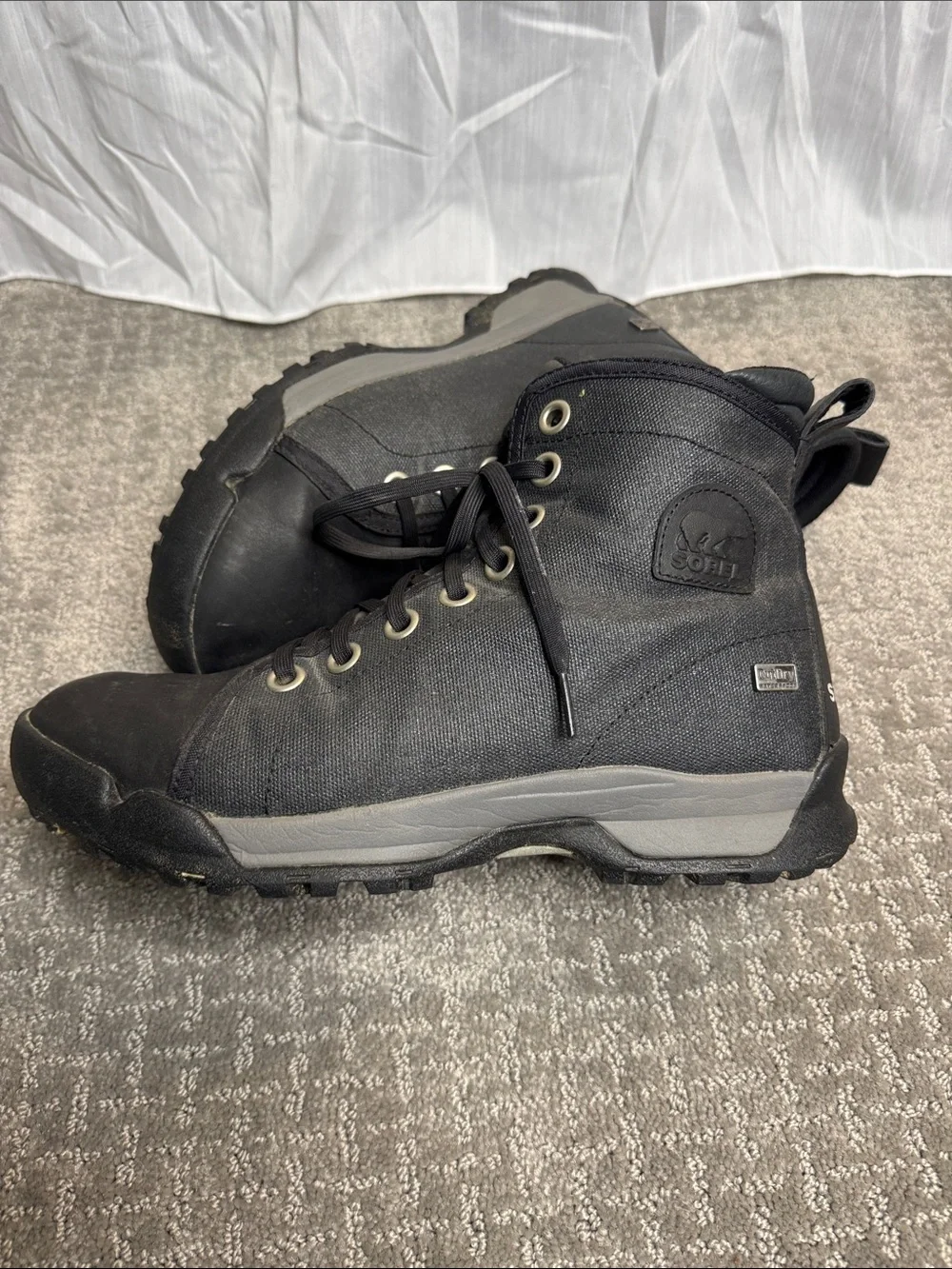 Sorel Men's Paxson 64 Black Lace-Up High-Top Boots